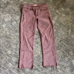 Mother jeans - The Runaway - Women's size 28 - pink (dusty rose) - raw hem